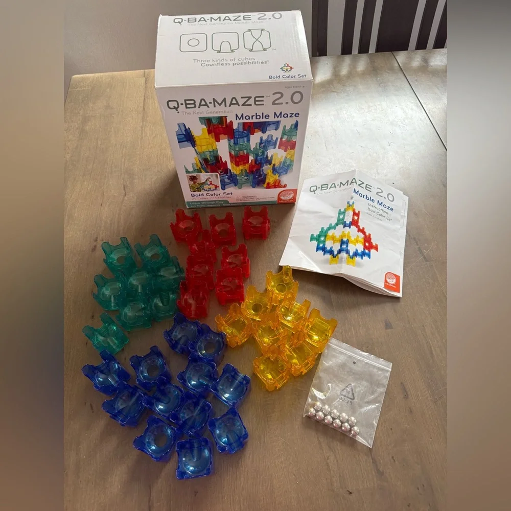 Mindware Q-BA-Maze 2.0 Big Box - Next Generation Marble Maze 36 Cubes 11 Marbles